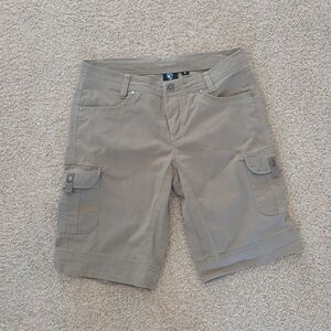 Kuhl Khaki Cargo Shorts - Lightweight Hiking Women's Sz 8